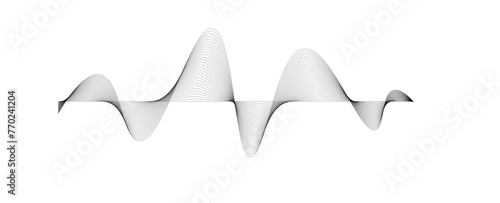 Abstract flowing wavy lines. Colorful dynamic wave. Vector design element for concept of music, party, technology, modern. radio frequency modulation, random sound wave. vector illustration