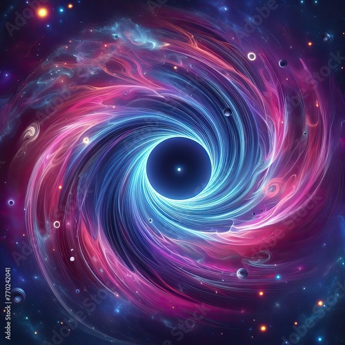 Spiral galaxy in space background