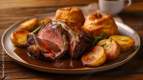 Sunday Delight: Juicy Roast Beef & Yorkshire Pudding Heaven