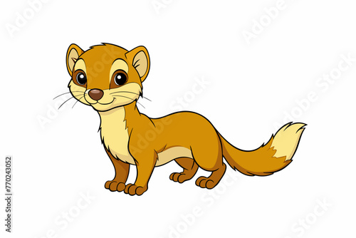 weasel silhouette vector illustration