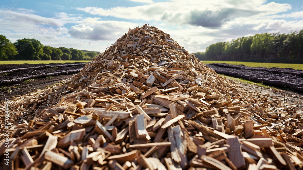 Piles of Organic Biomass for Renewable Energy