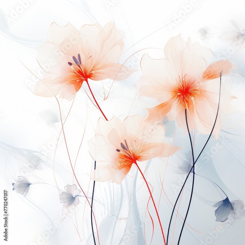Delicate abstract floral background Flowers backdrop on white background Job ID  510fb8f8-5909-41f1-ba72-c800cd0d27f7