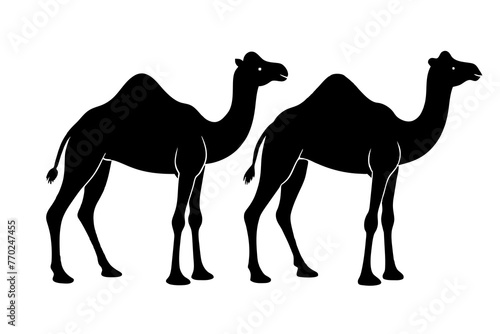 camel silhouette vector illustration