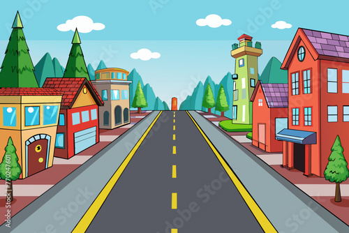 illustration of city road background