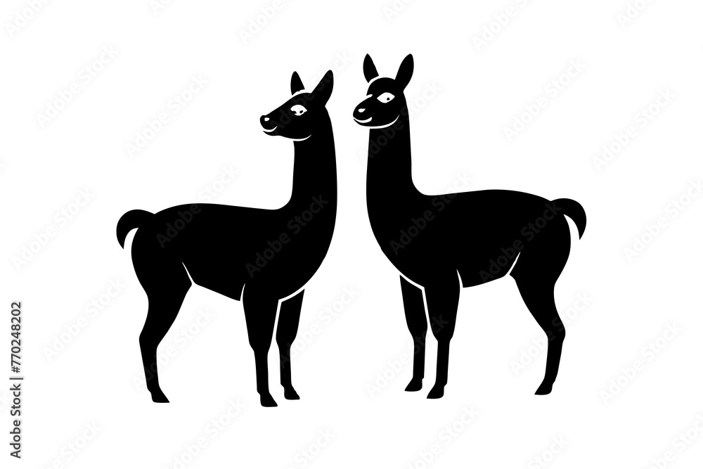 llama silhouette vector illustration llama silhouette vector illustration