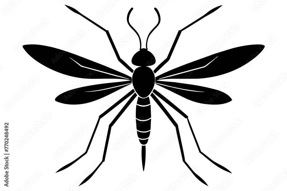 mosquito silhouette vector illustration