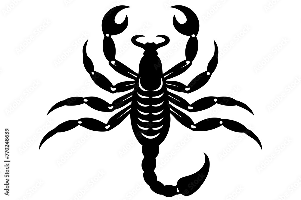 Fototapeta premium scorpion silhouette vector illustration
