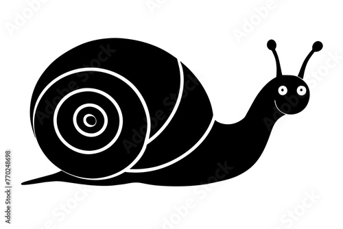 snail silhouette vector illustration