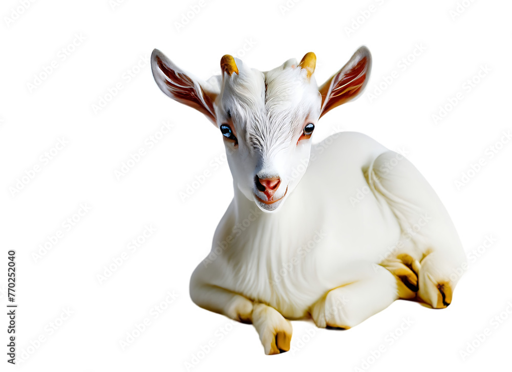 lonely goat standing alone in a white isolated farm in amsterdam netherlands lonely goat standing alone in a white isolated farm in amsterdam netherlands