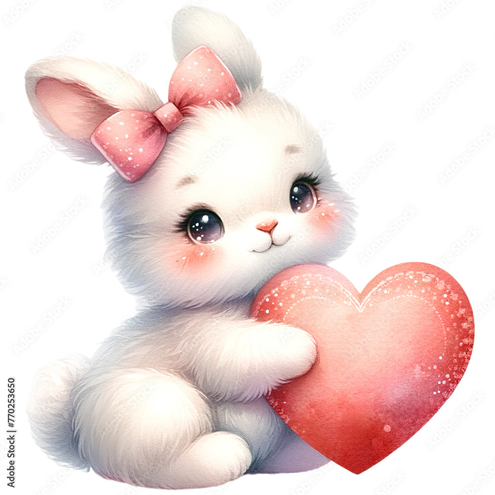 bunny with heart bunny with heart