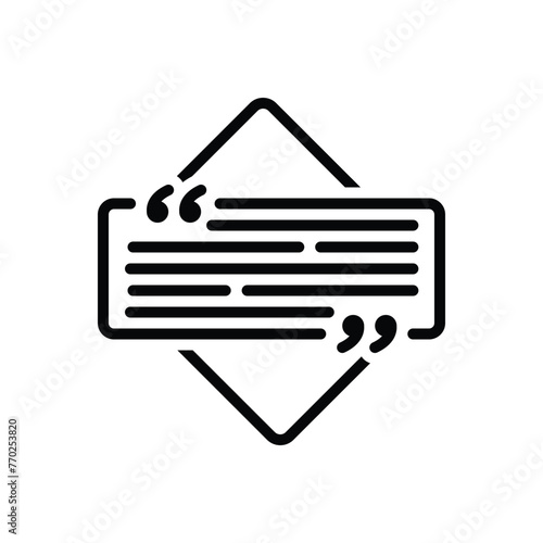 Black line icon for phrases