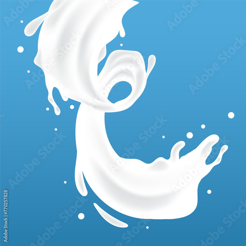 milky waves background. additional elements of milk design