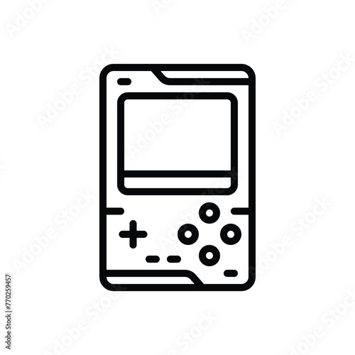 Black line icon for retro