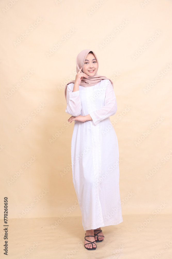 full body woman asian wearing beautiful dress showing different body language isolated on white background - beauty, model, studio and fashion concept full body woman asian wearing beautiful dress showing different body language isolated on white background - beauty, model, studio and fashion concept