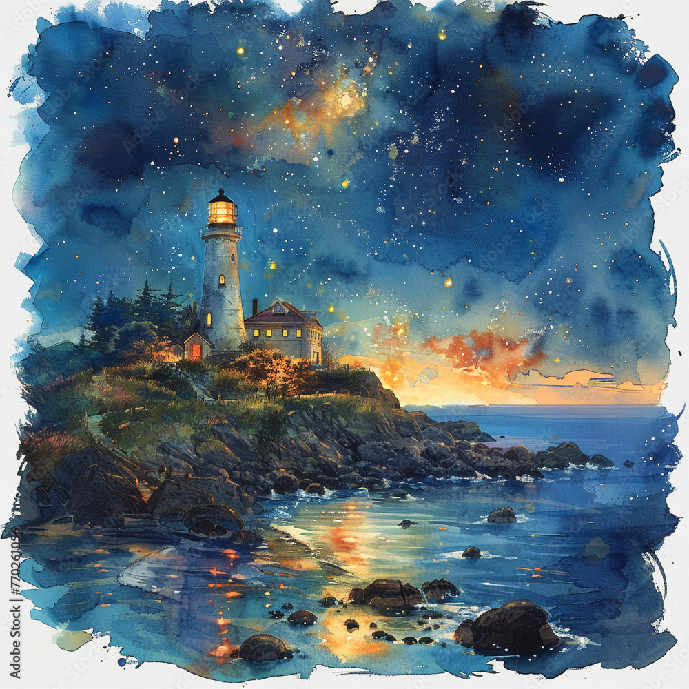 A watercolor dreamland, lit by millions of twinkling stars, beckoning the heart to wander.