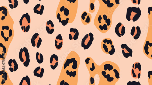 Peach color leopard cheetah jaguar skin print seamless