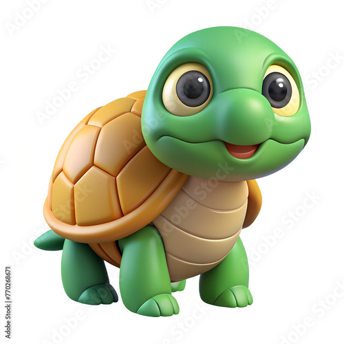 Turtle, 3d render vector cartoon icon
