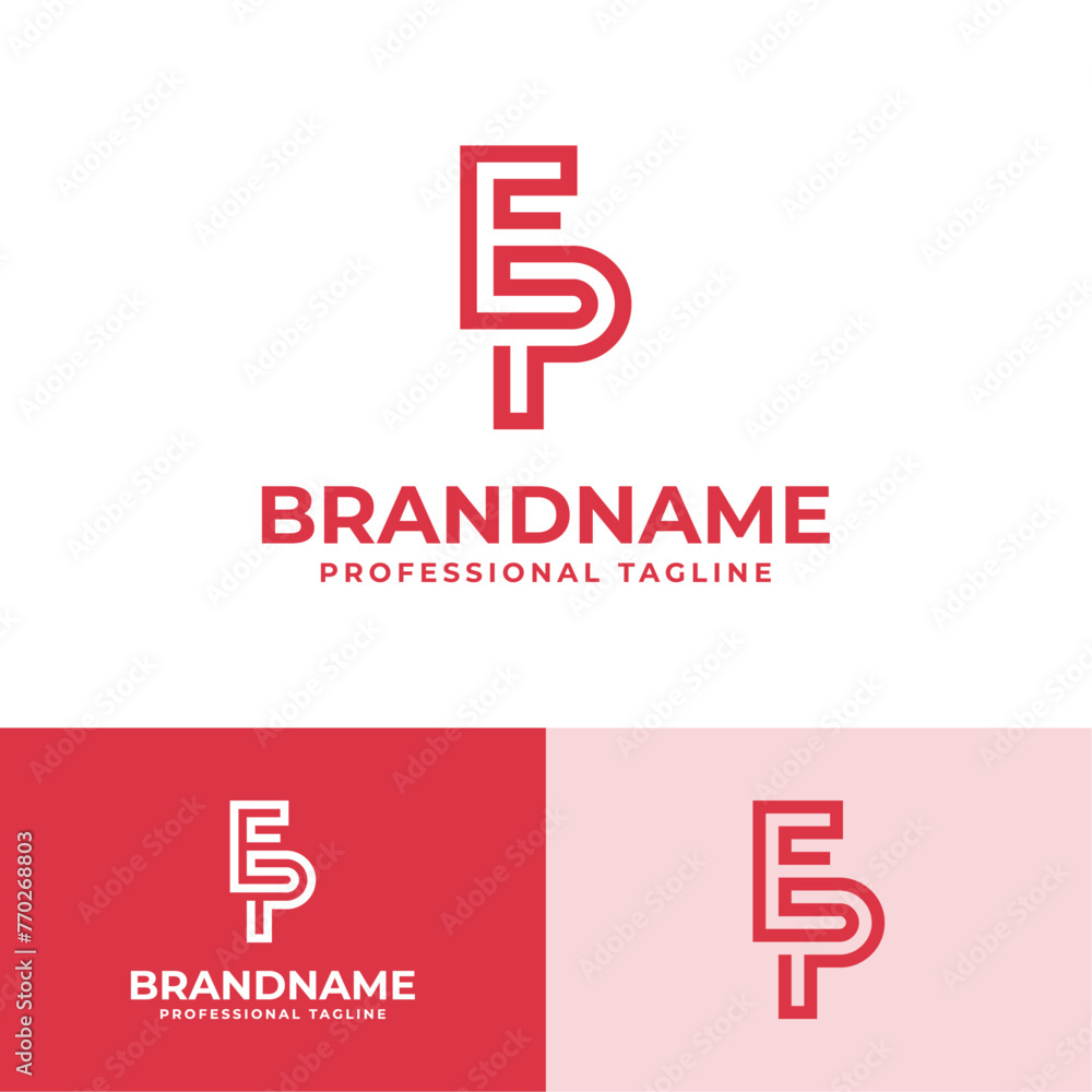 Modern Initials EP Logo, suitable for business with EP or PE initials Modern Initials EP Logo, suitable for business with EP or PE initials