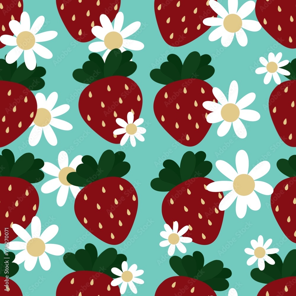 seamless pattern with strawberries seamless pattern with strawberries