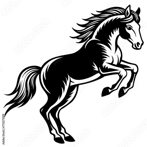 Fototapeta Naklejka Na Ścianę i Meble -  Horse  Jump vector illustration
