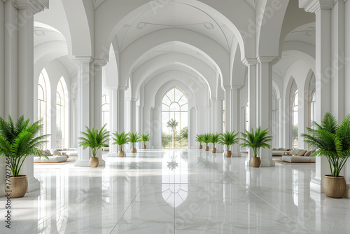 Luxury white color Taj Mah ‍and Masjid background image photo