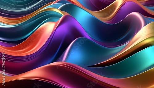 Abstract colorful wavy background.