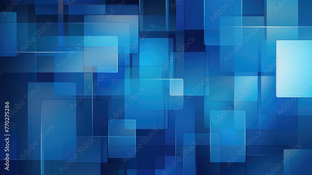abstract blue overlapping squares pattern background