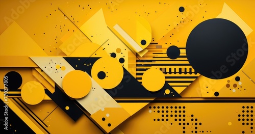 dynamic yellow geometric composition background