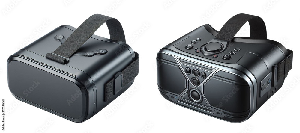 set of VR box isolated on transparent background set of VR box isolated on transparent background