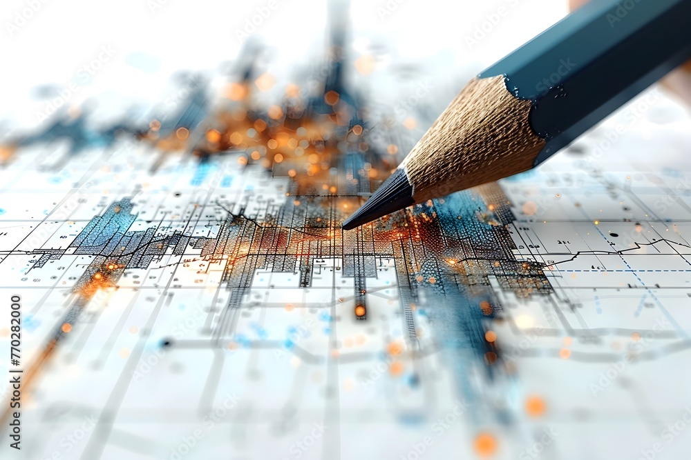 Pencil Sketch of Detailed Trading Chart with Intricate Diagrams and Flowing Arrows Showcasing the Essence of Data Analytics Pencil Sketch of Detailed Trading Chart with Intricate Diagrams and Flowing Arrows Showcasing the Essence of Data Analytics