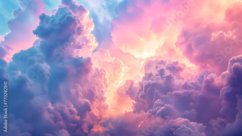 blue and pink skies for background