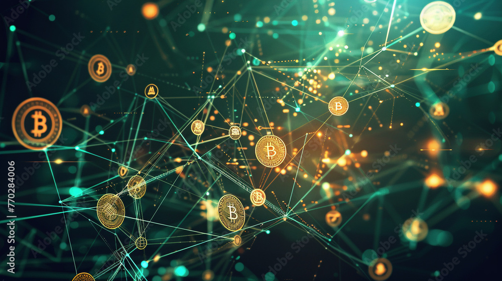Abstract Representation of Digital Currencies and Blockchain Networks Abstract Representation of Digital Currencies and Blockchain Networks