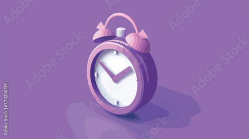 Stopwatch 3d render icon. 10 second arrow and lilac photo
