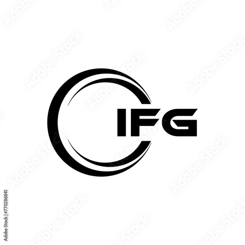 IFG letter logo design in illustration. Vector logo, calligraphy designs for logo, Poster, Invitation, etc. photo