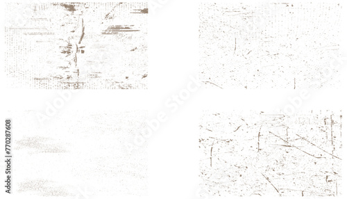 set of grunge textures. collection of 4 grunge wall image. vector illustration.