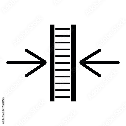 Thickness icon vector, thickness flat icon vector in trendy style illustration isolated on white background.