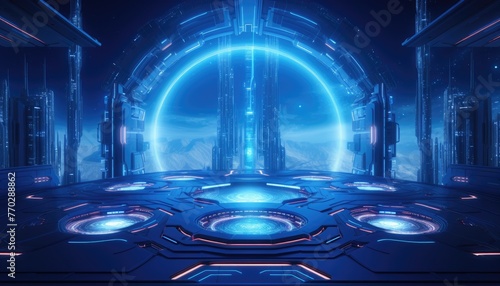 technology concept background sci fi design