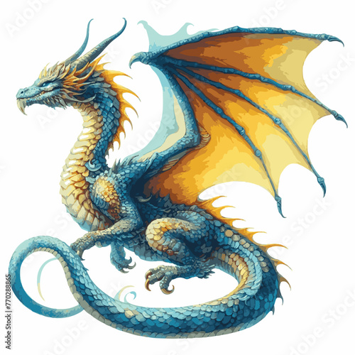 The Majestic Blue Dragon