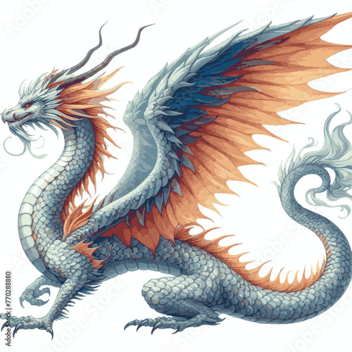The Majestic Blue Dragon