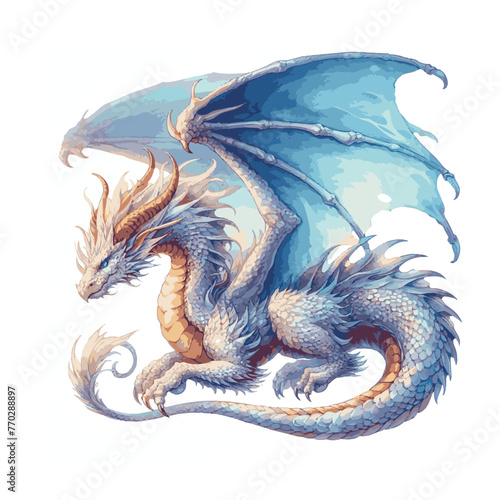 The Majestic Blue Dragon