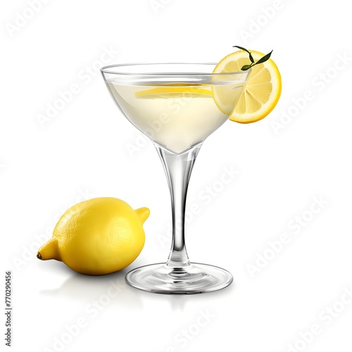 martini with lemon
