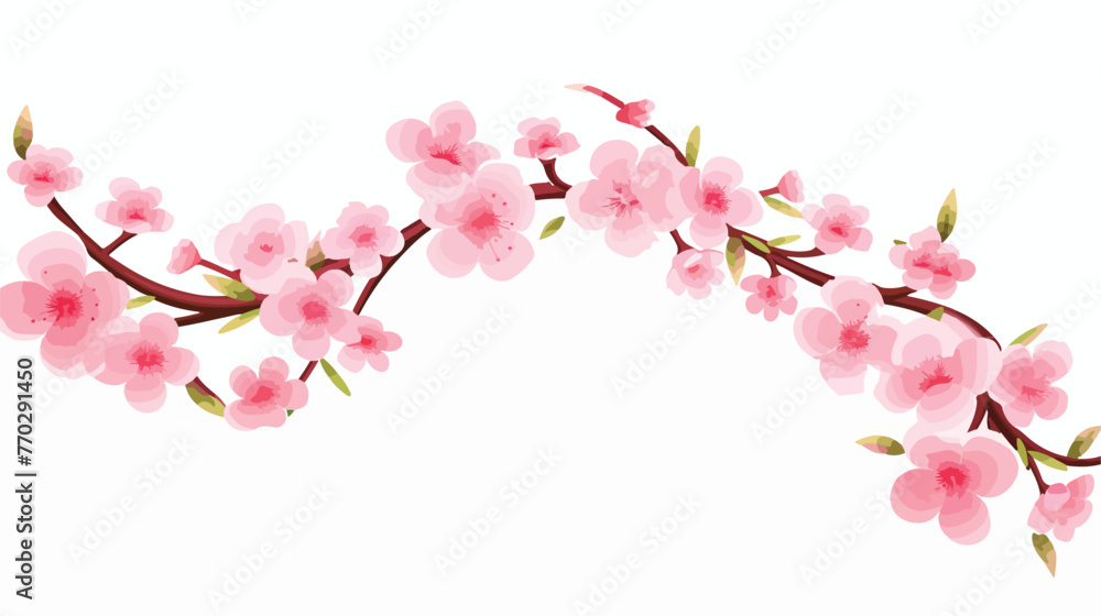 Fototapeta premium Twigs of Sakura or Cherry Blossom Arranged in Corne