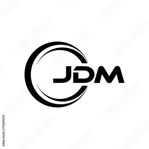 JDM letter logo design with white background in illustrator  cube logo  vector logo  modern alphabet font overlap style. calligraphy designs for logo  Poster  Invitation  etc.