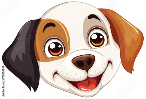 Cartoon of a happy, smiling puppy face