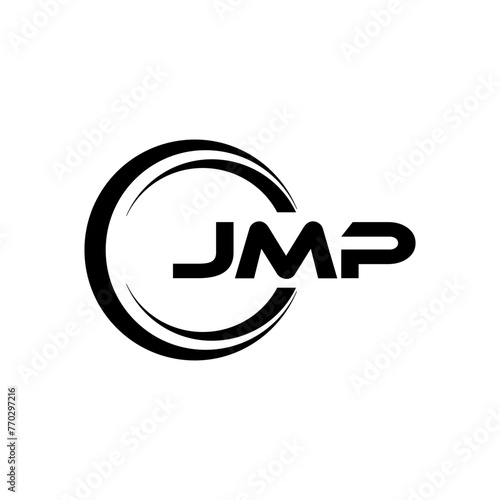 JMP letter logo design with white background in illustrator  cube logo  vector logo  modern alphabet font overlap style. calligraphy designs for logo  Poster  Invitation  etc.