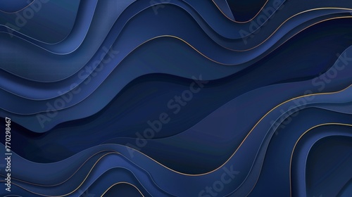 A blue and gold wave patterned background. The blue and gold colors give the background a luxurious and elegant feel