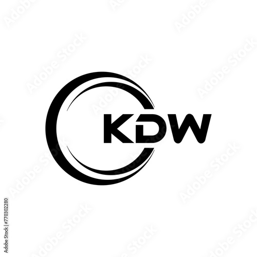 KDW Letter Logo Design, Inspiration for a Unique Identity. Modern Elegance and Creative Design. Watermark Your Success with the Striking this Logo. photo