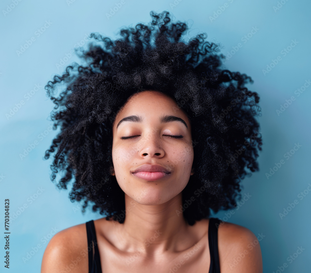 Beauty portrait of the serene elegance of a young diverse woman isolated from the background Beauty portrait of the serene elegance of a young diverse woman isolated from the background