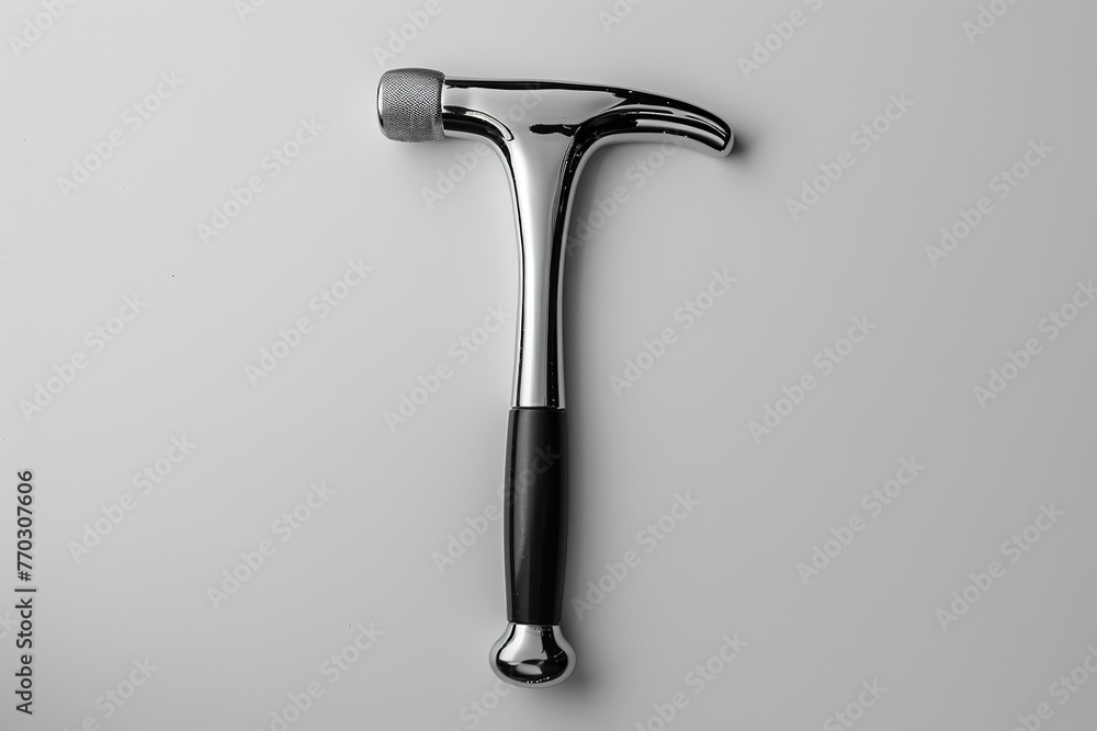 Shiny chrome hammer isolated on a white background. Shiny chrome hammer isolated on a white background.