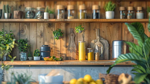 fresh vegetables on the background of the kitchen